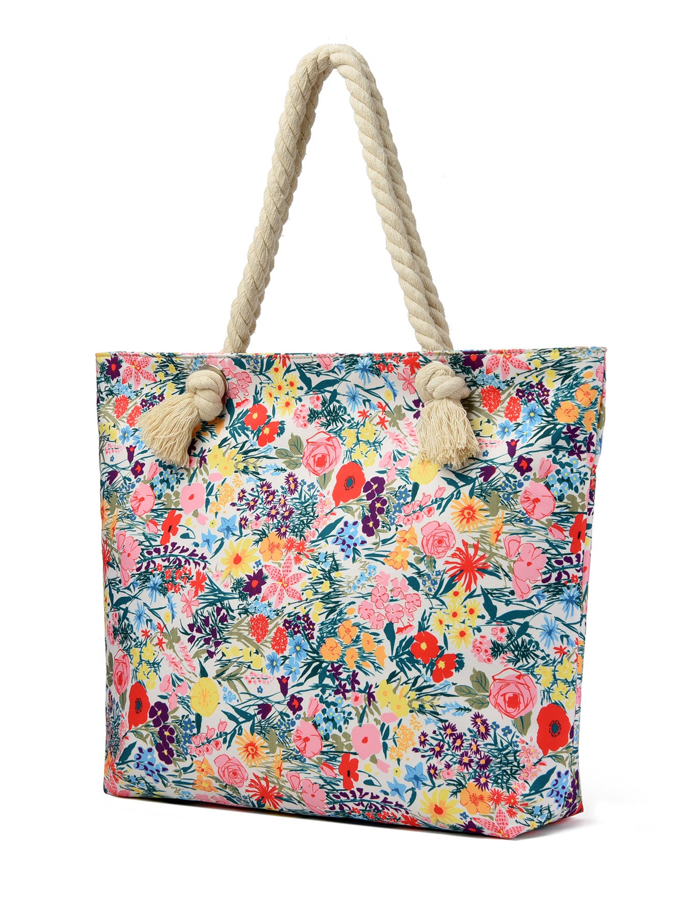 Uniquement prise en charge auto--Art Flower Pattern Sacs de plage pour les femmes