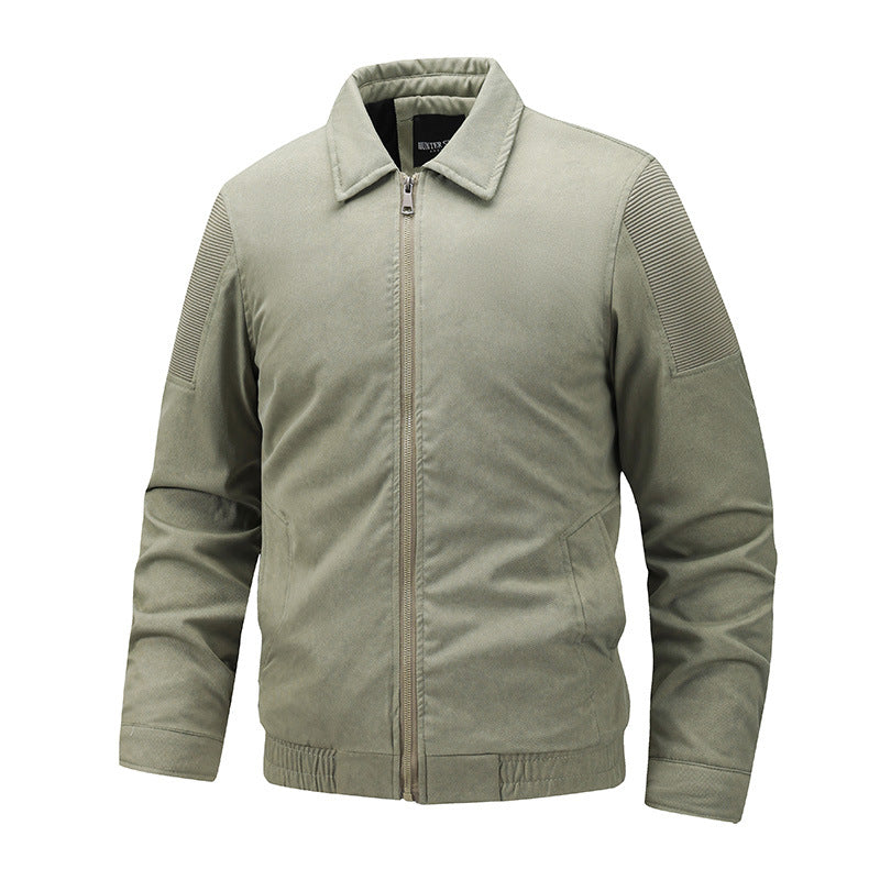 Station indépendante Automne et hiver Lavé Vieux Lapel Veste de Moto pour Homme St American