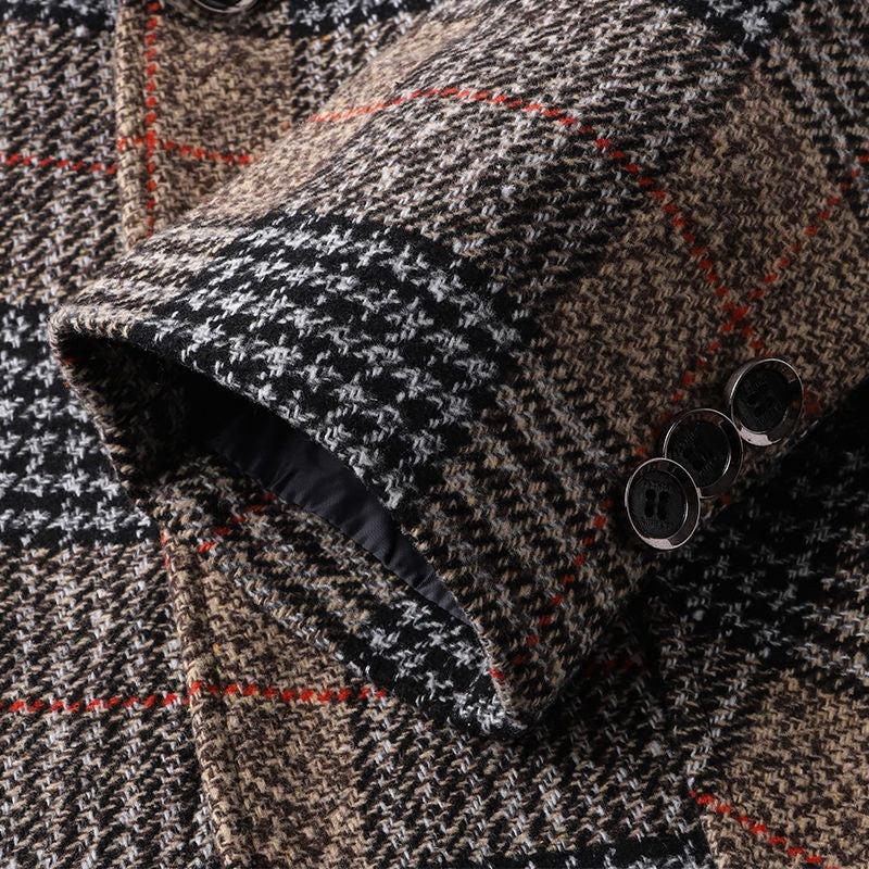 Mid-age Mens Suit Dad-style Casual Blazer à tête unique