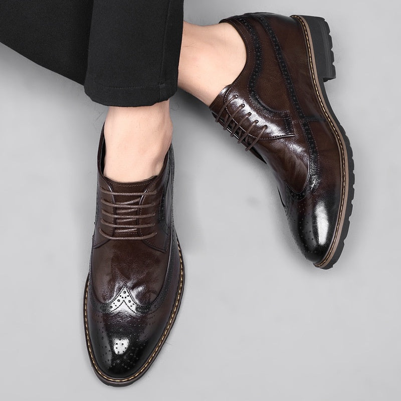 Bullock Homme 8cm Chaussures Derby en hausse de hauteur en style britannique