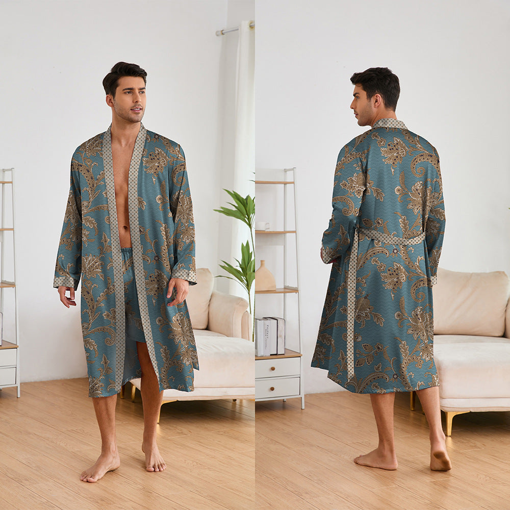 Men's long-sleeve print dress