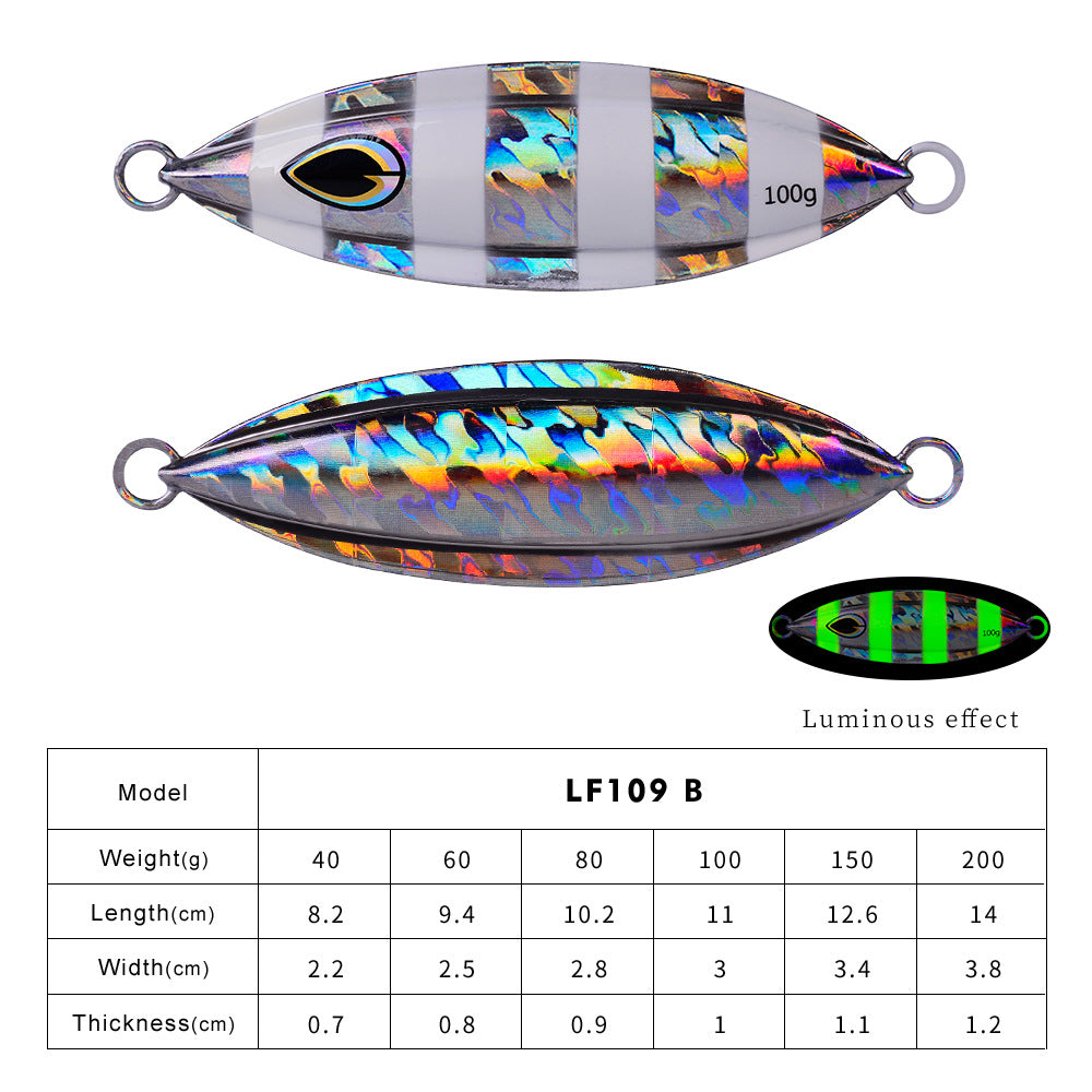 Lueur lumineuse en métal submergé pour la pêche en mer