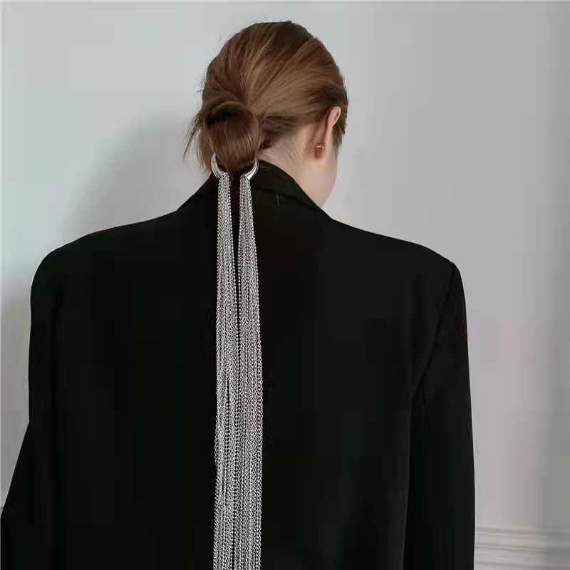 Baihua Silver Metal High Hole Long Tail Chain Cheveux A