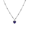 Collier en acier au titane thermochromique en forme de cœur pour femmes