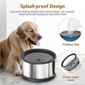 Acier inoxydable Grande capacité Pet Non-dérapant Splash-proof Water Bowl