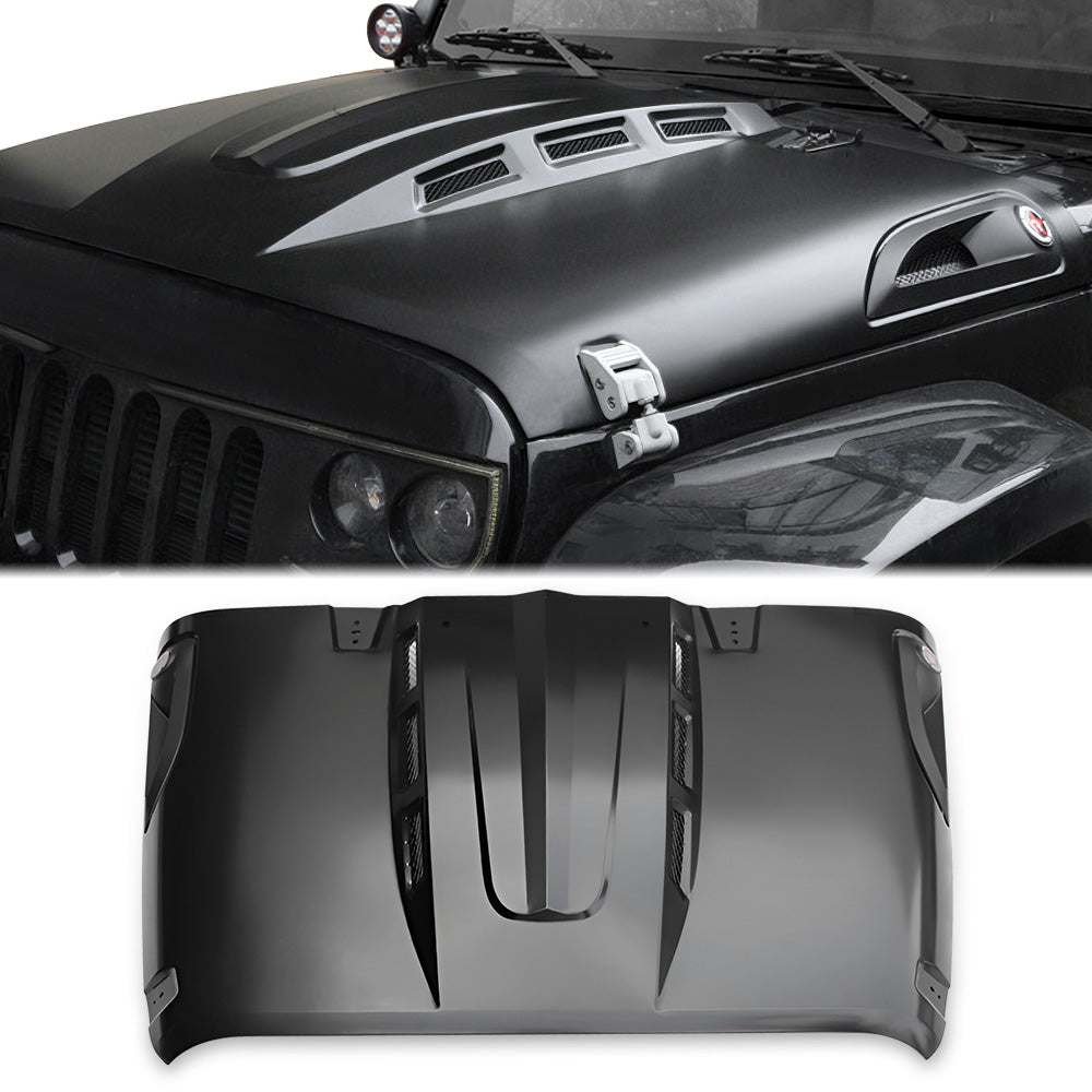 Le capot de remplacement de style Avenger compatible avec J Eep Wrangler JK JKU 2007-2018