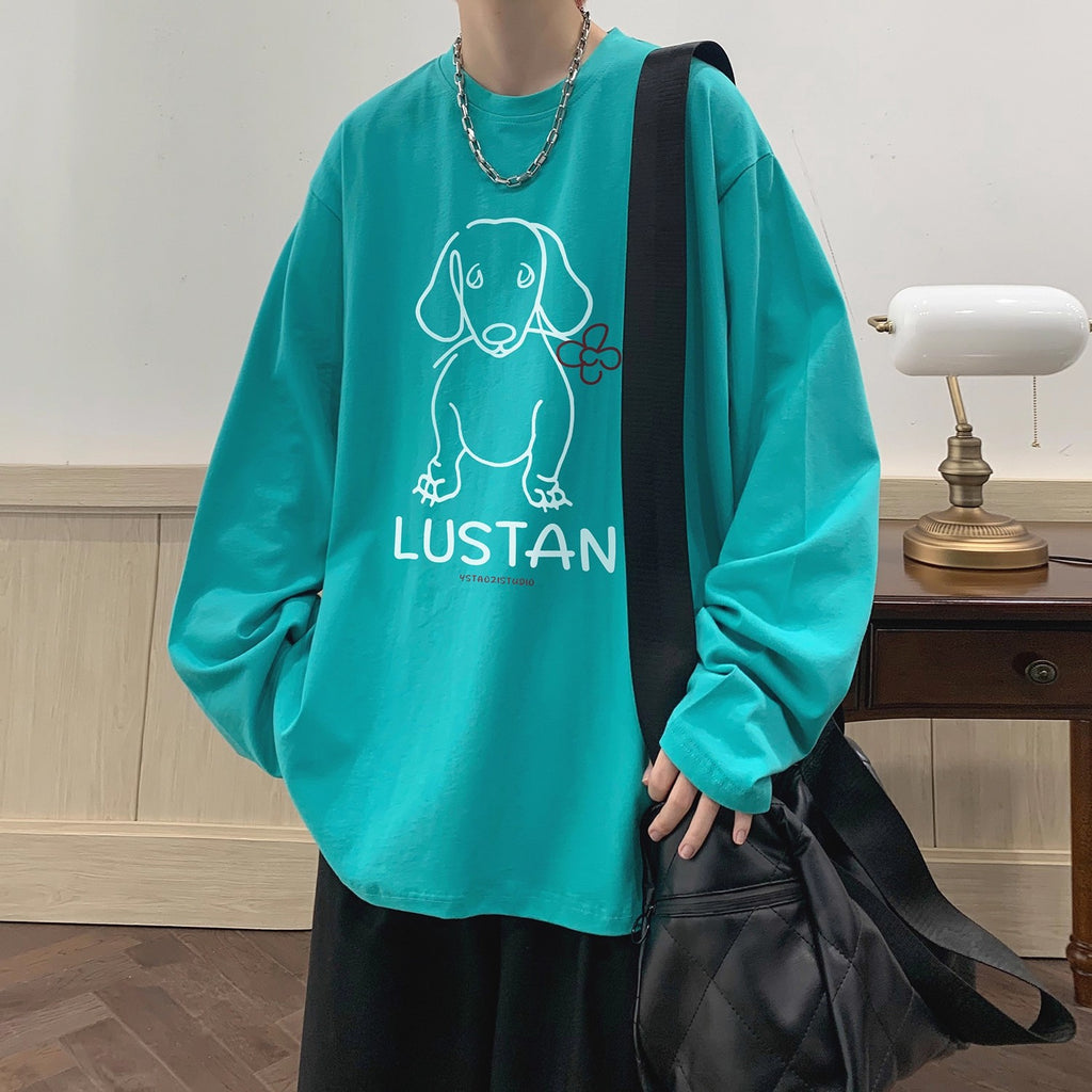 T-shirt à manches longues imprimé pour chiot de dessin animé