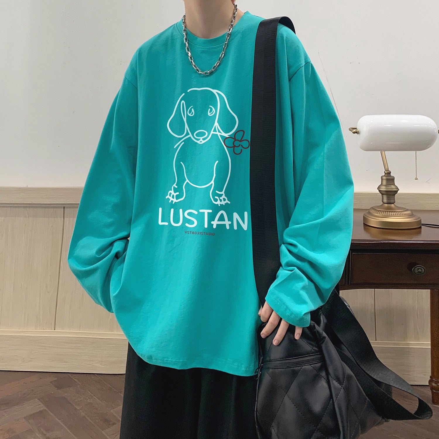 T-shirt à manches longues imprimé pour chiot de dessin animé