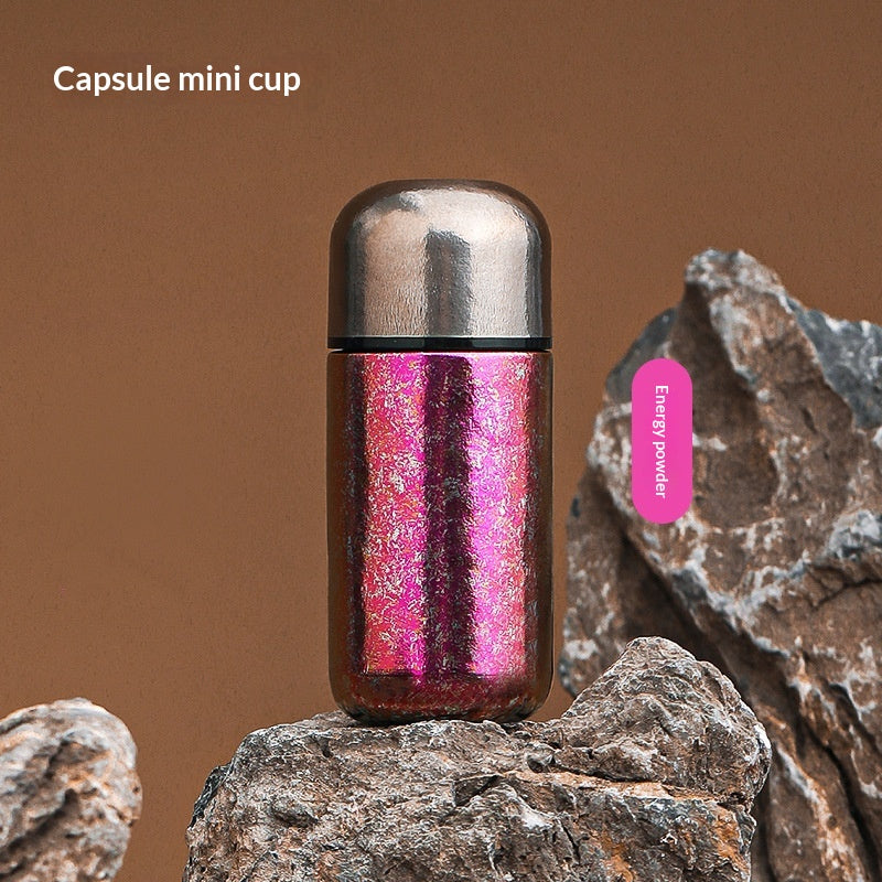 Luxur léger haut de gamme titane pur Taille de poche Mini Capsule bouteille d'eau