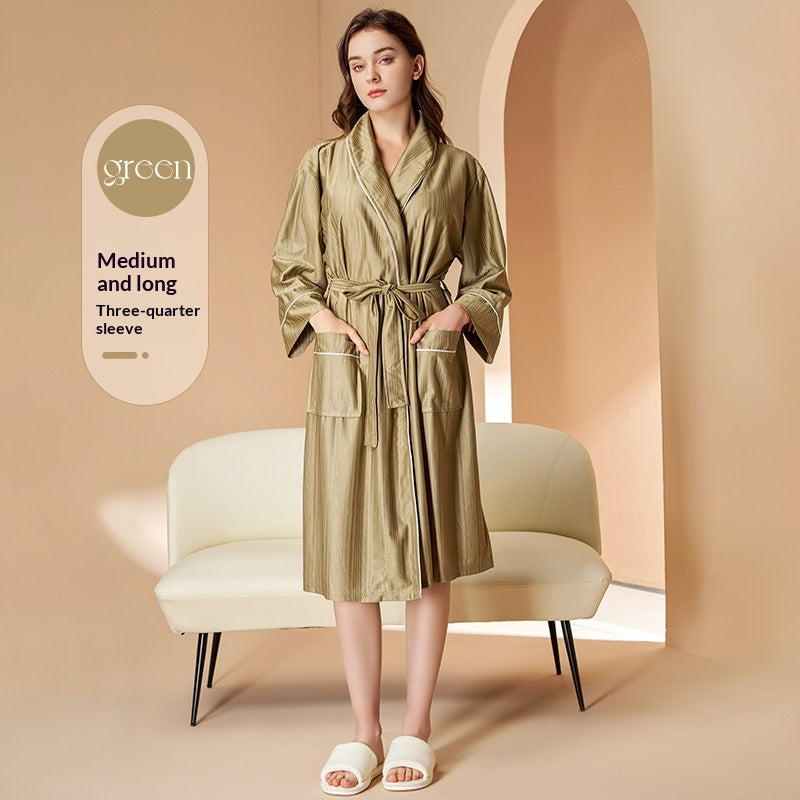 Robe de nuit absorbante Hommes couple mince-style peignoir