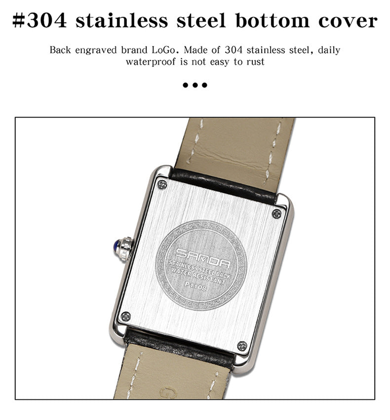 Roman Scale Couple Mode Imperméable Montre