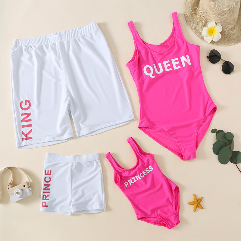 Femmes Sling Un-piece Maillot de bain pour homme Plage Short Famille Maillot de bain parent-enfant
