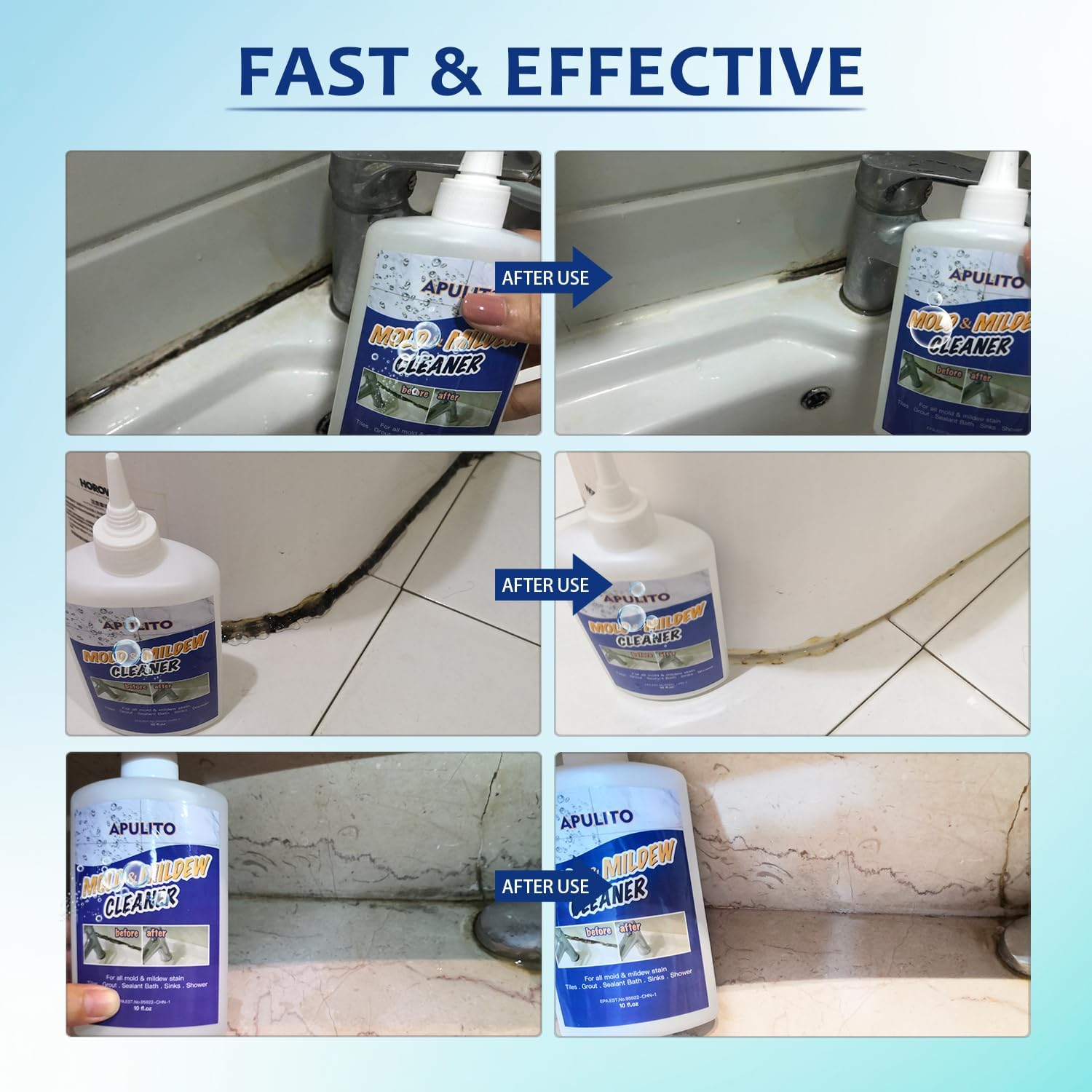 Gel nettoyant pour la salle de bain Douche Cuisine Tuile