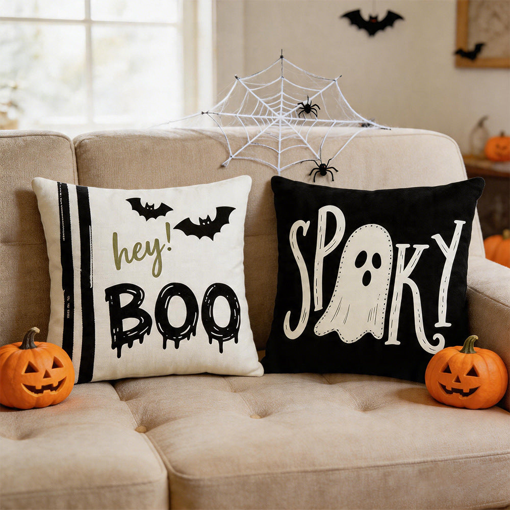 Couverture d'oreiller d'Halloween Funny Ghost