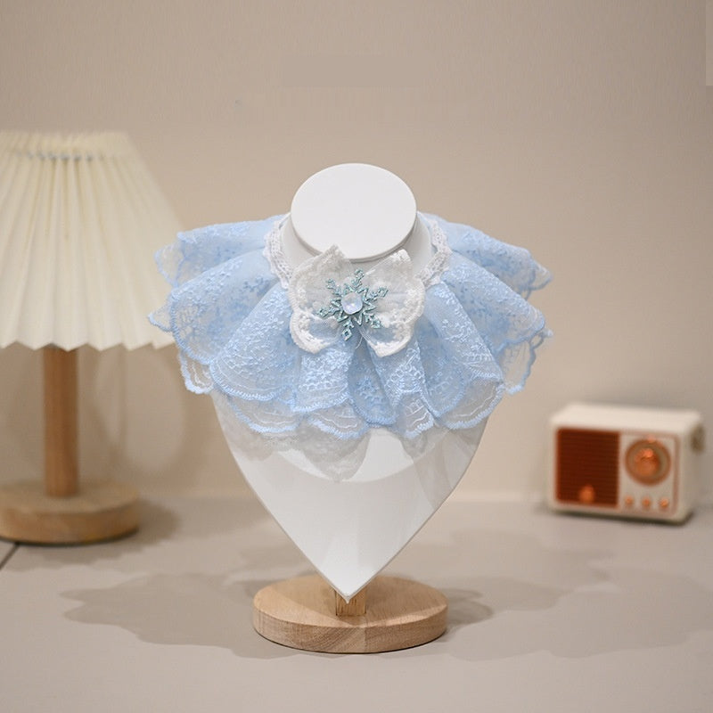 Chat et chien Dentelle Cou Écharpe Bib