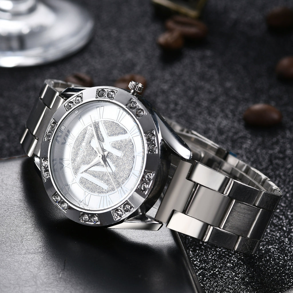 Mode Casual Quartz Montre Starry acier inoxydable
