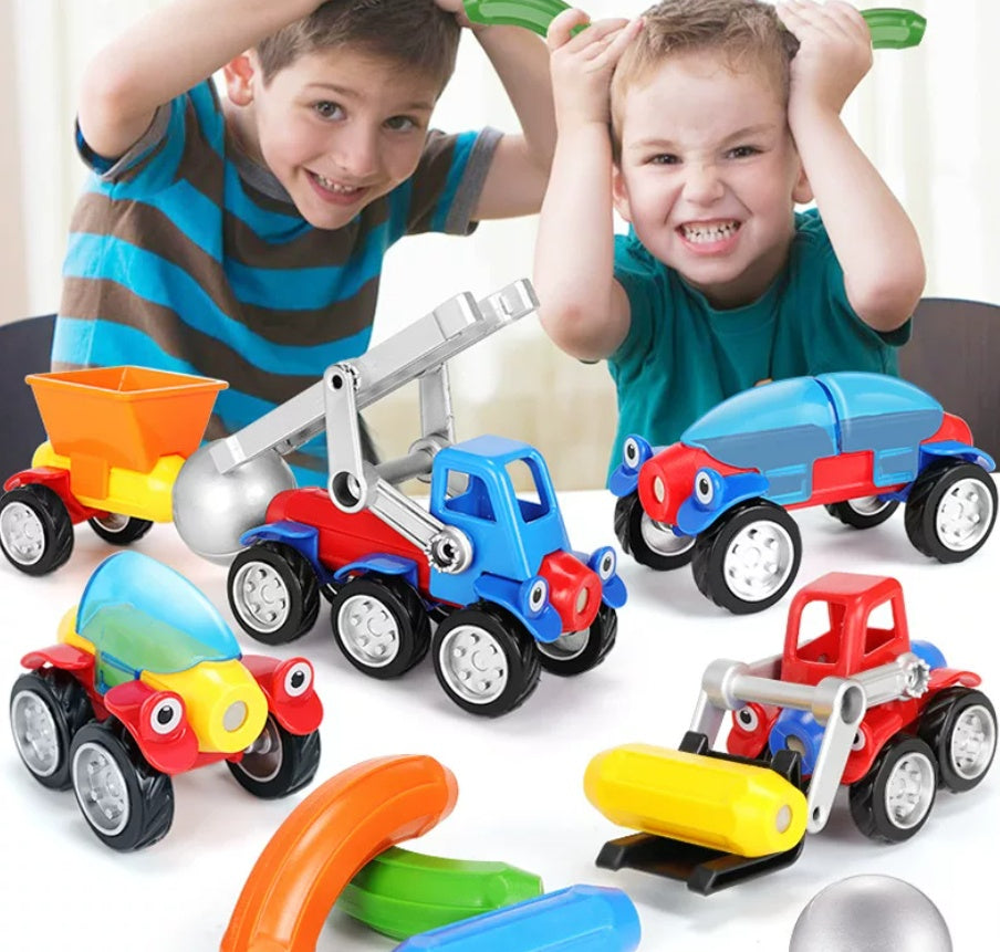 Assembler magnétique bloc voiture Puzzle pour enfants et main-sur-ingénierie voiture