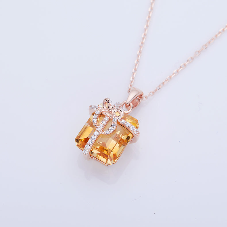 S925 Collier de boîte cadeau en argent sterling
