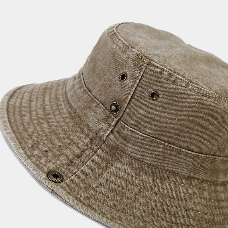 Printemps et été Patchwork Big Brim Lavé Old Fishing Alpine Cap