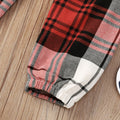 Mode Plaid rouge imprimé Long Moyen enfant