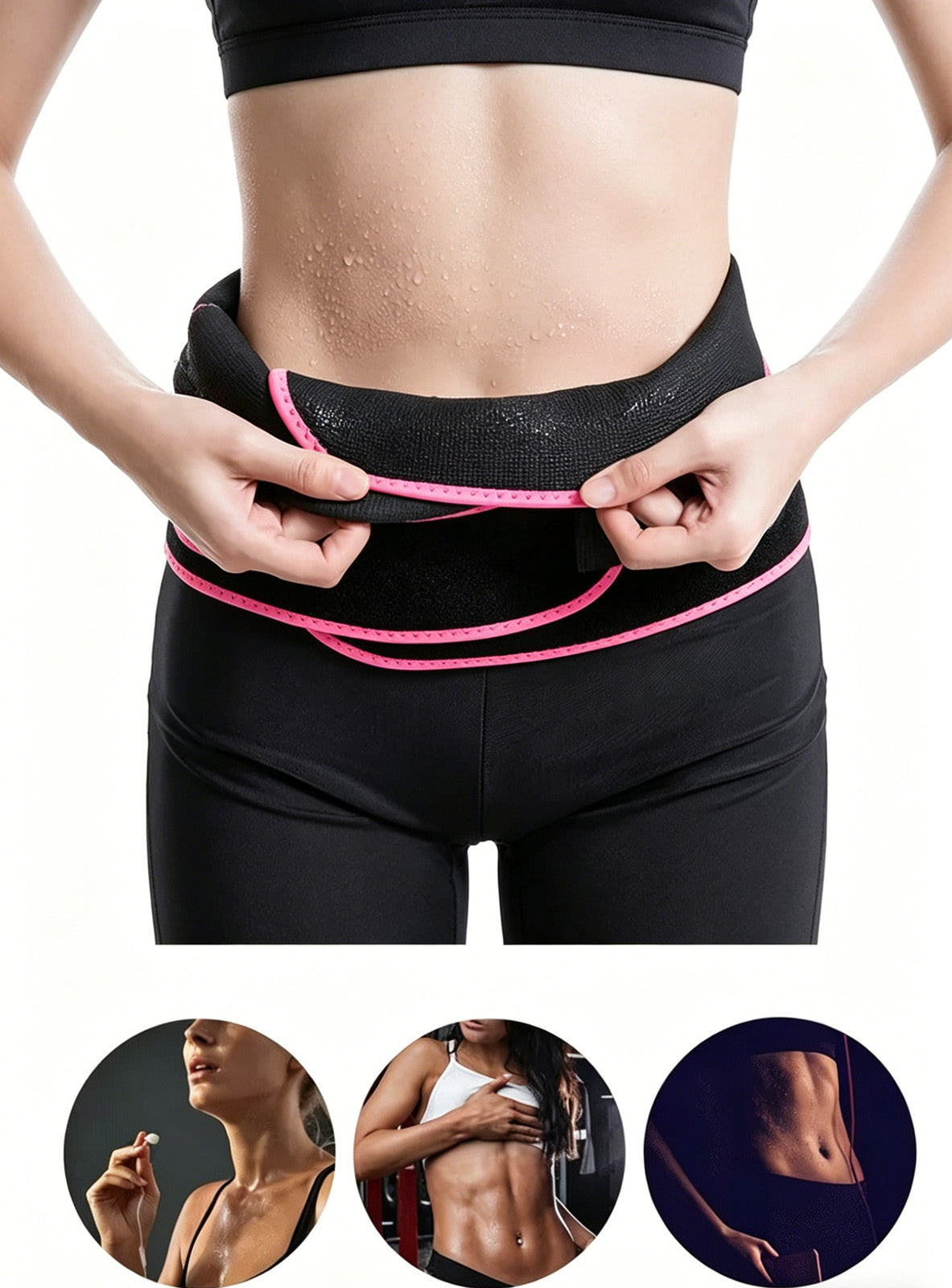 Hommes et femmes Tour de taille Ceinture de taille Burn Fat Sweat Corps Shaper Perte de poids Gym