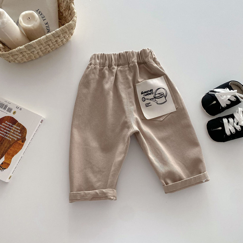 Pantalon casual imprimé de style japonais pour garçons