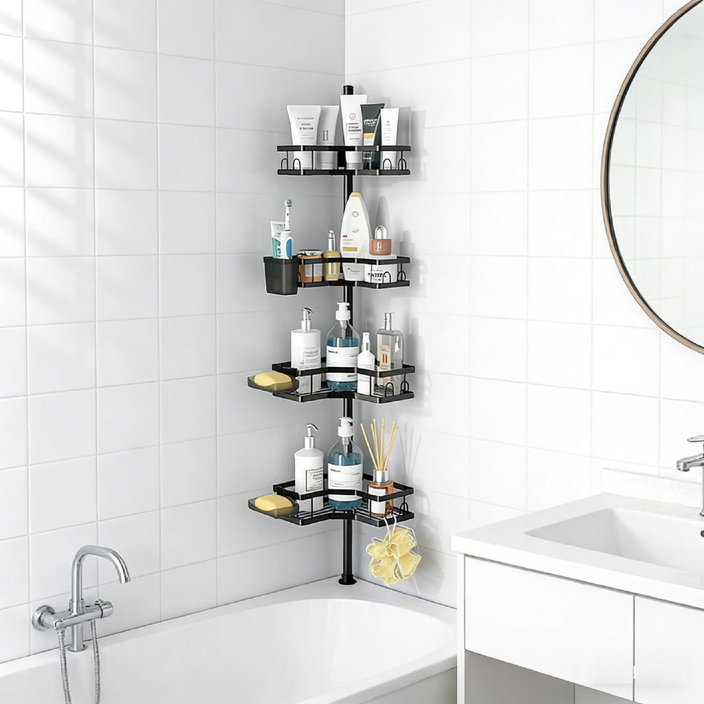 Tablette de douche télescopique (pas de forage nécessaire)