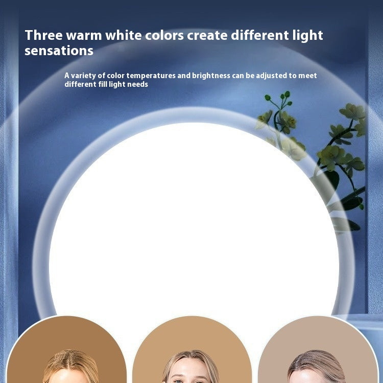 Maquillage de bureau Remplir lumière ronde plein écran lampe douce
