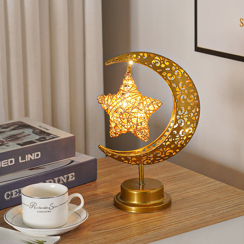 Lampe de modélisation LED Creative Personnalité Iron Moon