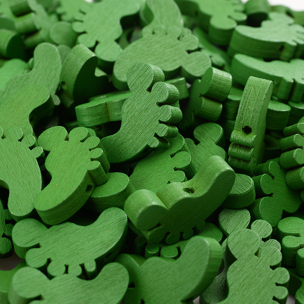 Couleur caricature Mignon petit pieds perles en bois pour enfants perles faites main Penda