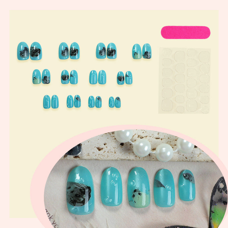 Conseils Ocelot Ocelot Ocelot Oeil de chat bleu de l'océan pour les ongles portables