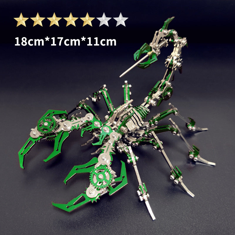 Steel Scorpion King Couleur Puzzle 3D Modèle Jouet en métal