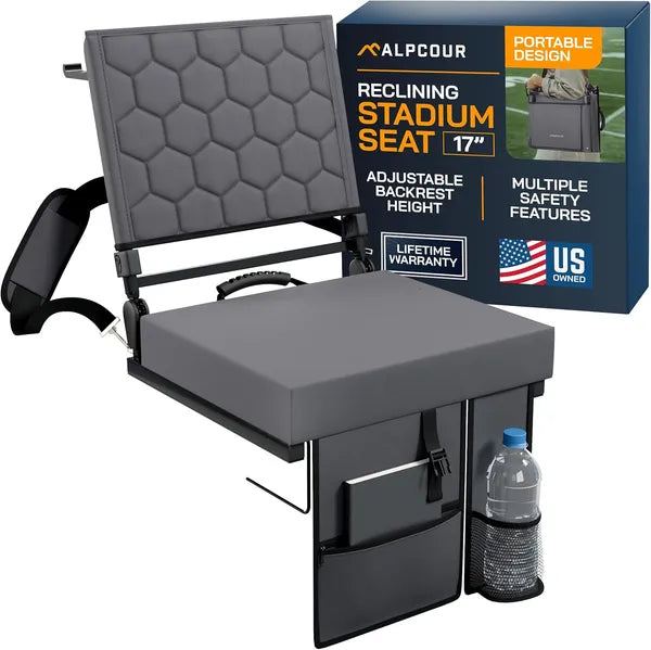 Alpcour pliant siège de stade inclinable avec support arrière pour les bleachers