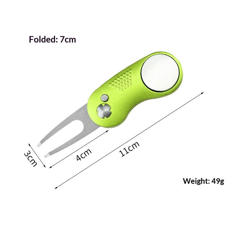 Fourche de balle de golf pliante métal aluminium-main