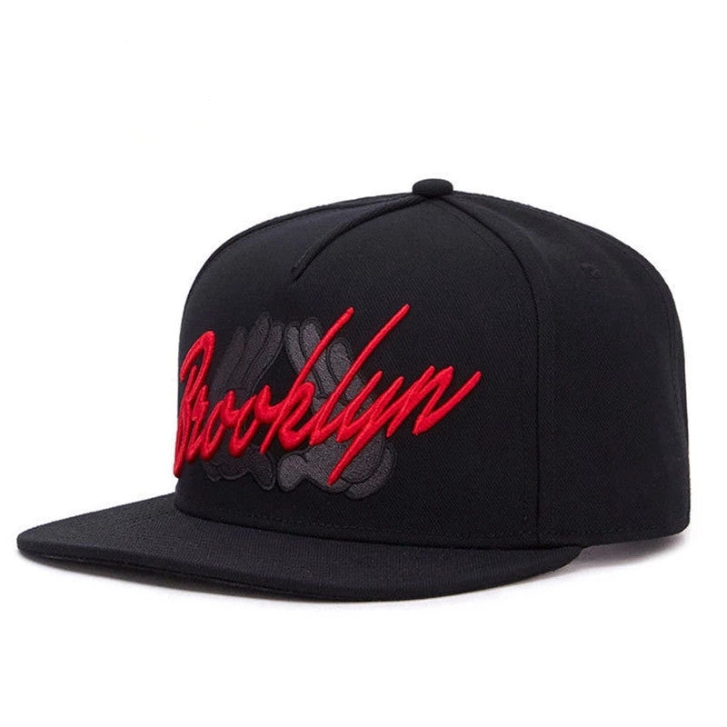 Finger-666 Broded Plat-Brim Casquette de baseball pour hommes et femmes