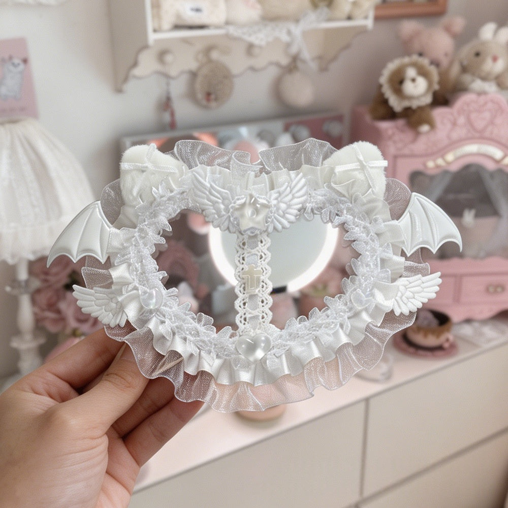 Porte-carte double en forme de coeur