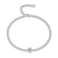 S925 Argent 1ct Oval Moissanite Bracelet
