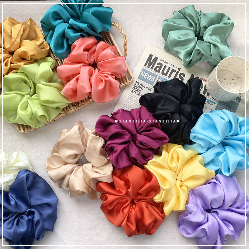 Grande bande de cheveux lisse Satin français élégant