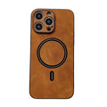 Iphone15pro Magnetic Lambskin Couverture de protection tout compris