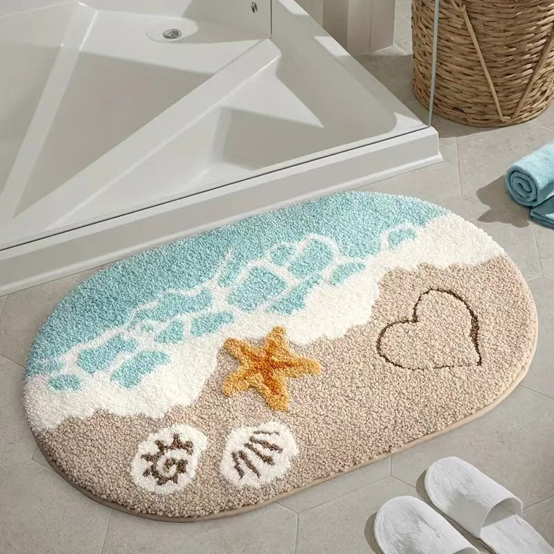 Tapis de tapis de cachemire avec fond en plastique résistant à la saleté
