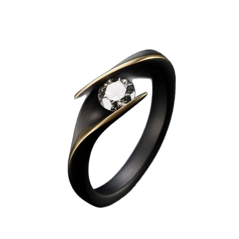 Femme Minimalist Retro Creative Diamond Studded Ring