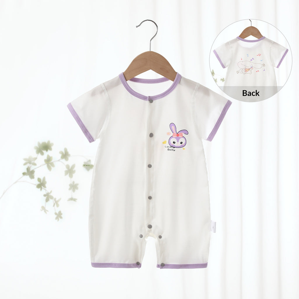 Été mince nouveau-né bébé onesie courte combinaison de saut