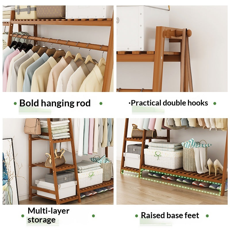 Rack en bois massif simple pour le salon