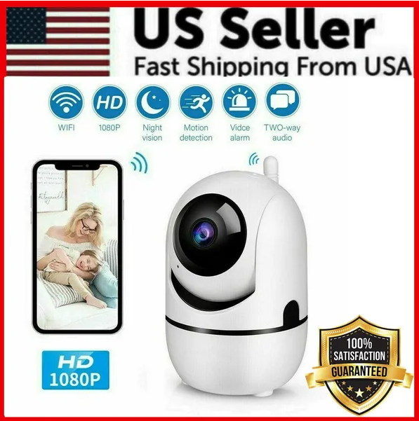 1080P WiFi Wireless Indoor Home Caméra de sécurité Night Vision Baby Pet Monitor