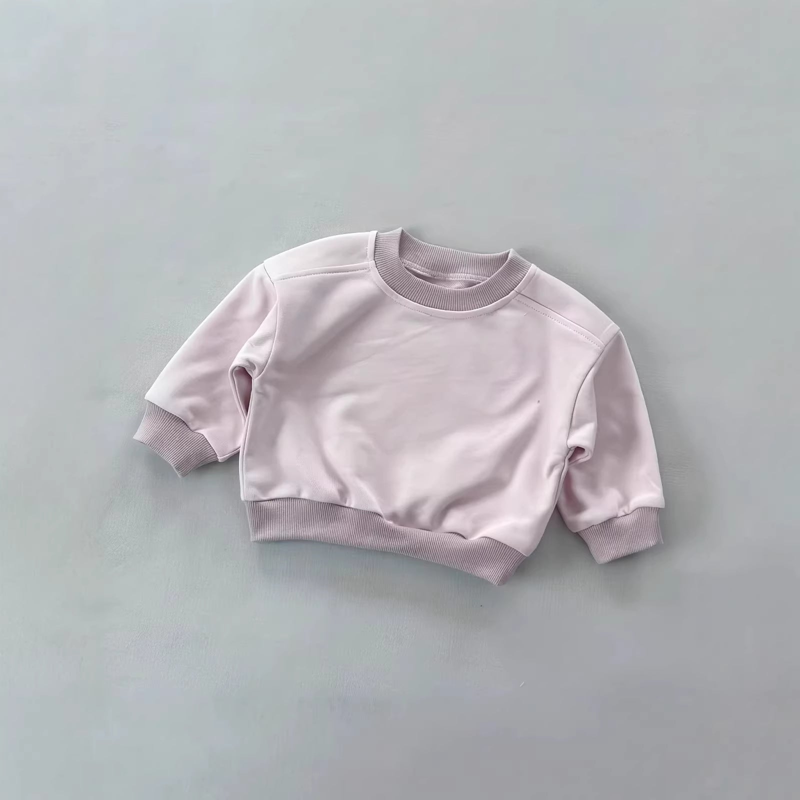 Sweatshirt Terry-Fleece à col rond style pour petits enfants