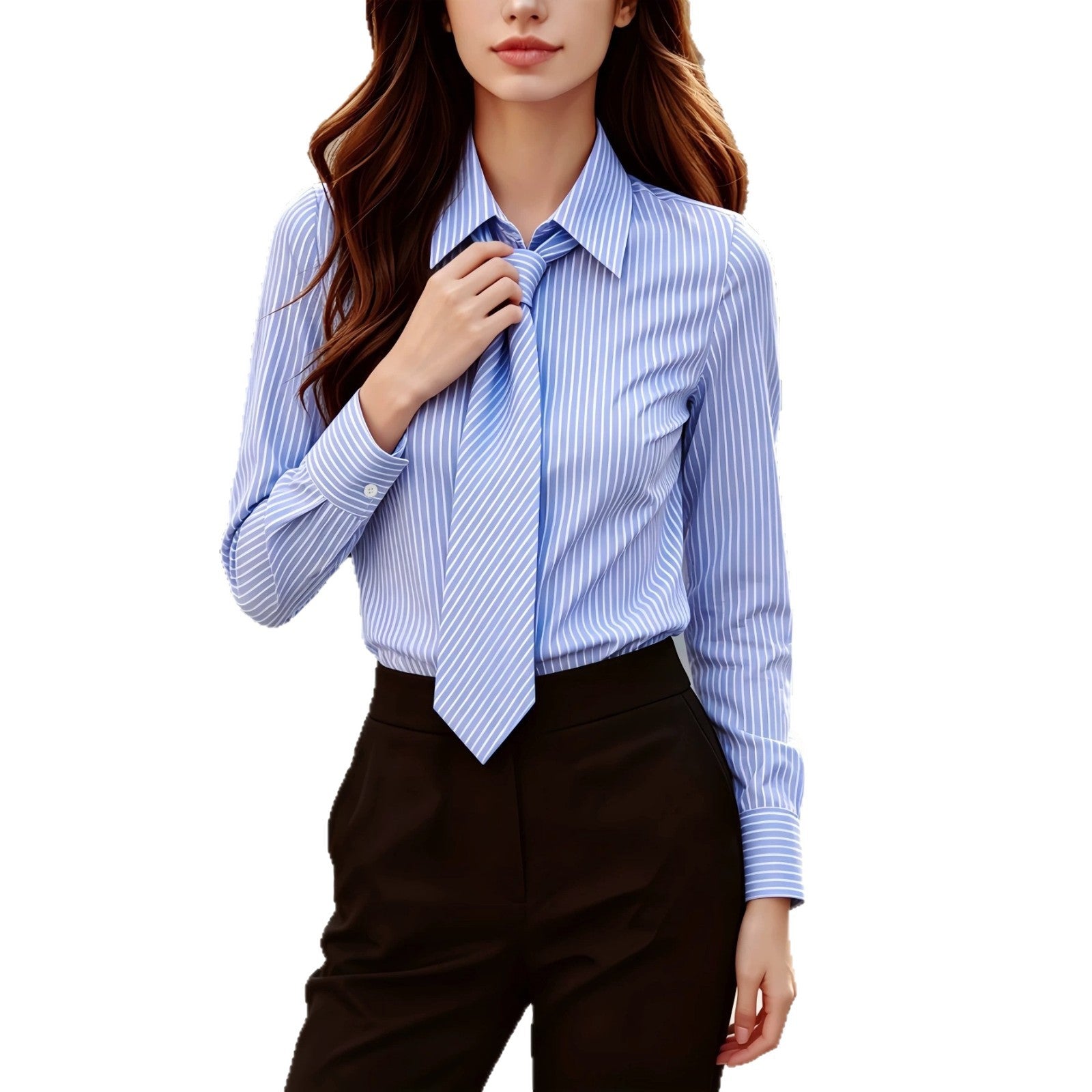 T-shirt casual à rayures d'automne pour femmes