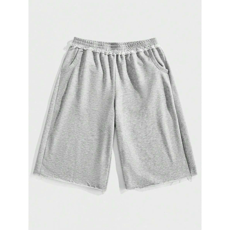 Shorts athlétiques mi-longueur en gris casual
