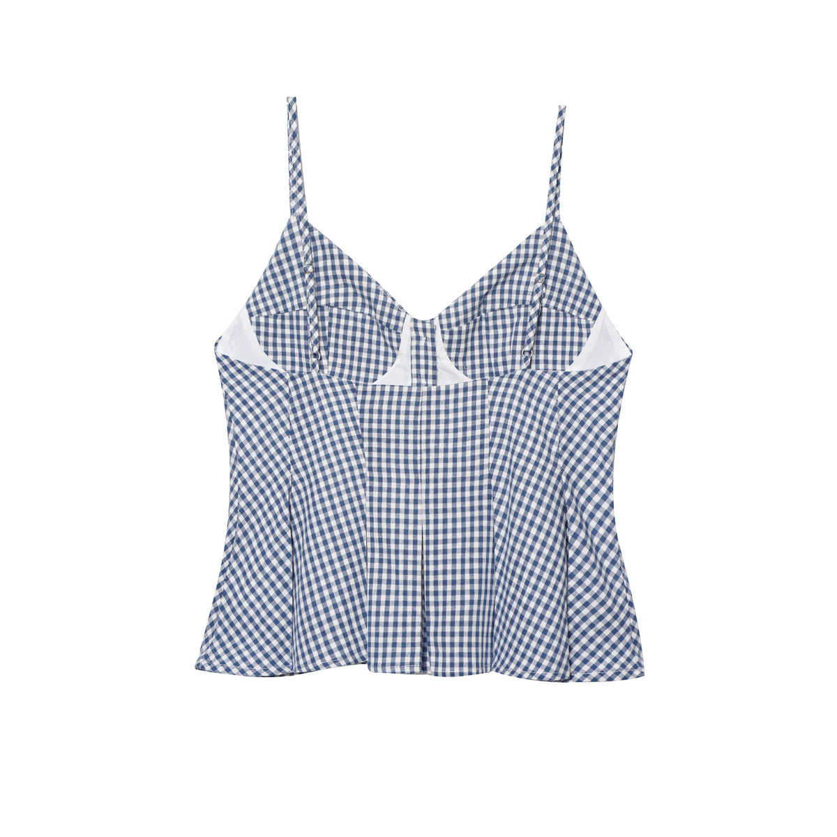 Camisole plate plissée à col V pour femme