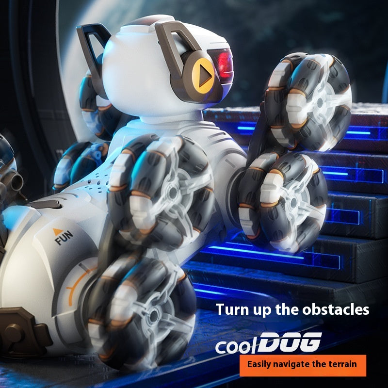 Robot intelligent chien huit roues Stunt Deformation Remote Control Car