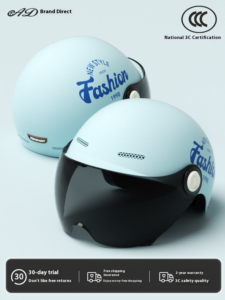 Femmes Quatre Saisons Universal Batterie Voiture Half Casque